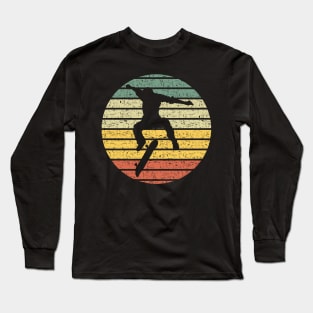 Vintage Skateboard Silhouette Long Sleeve T-Shirt